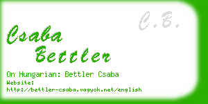 csaba bettler business card